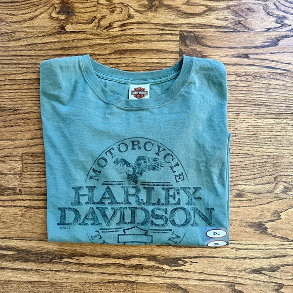 Harley-Davidson Teal Graphic Men's Tee - Picture 1 of 5